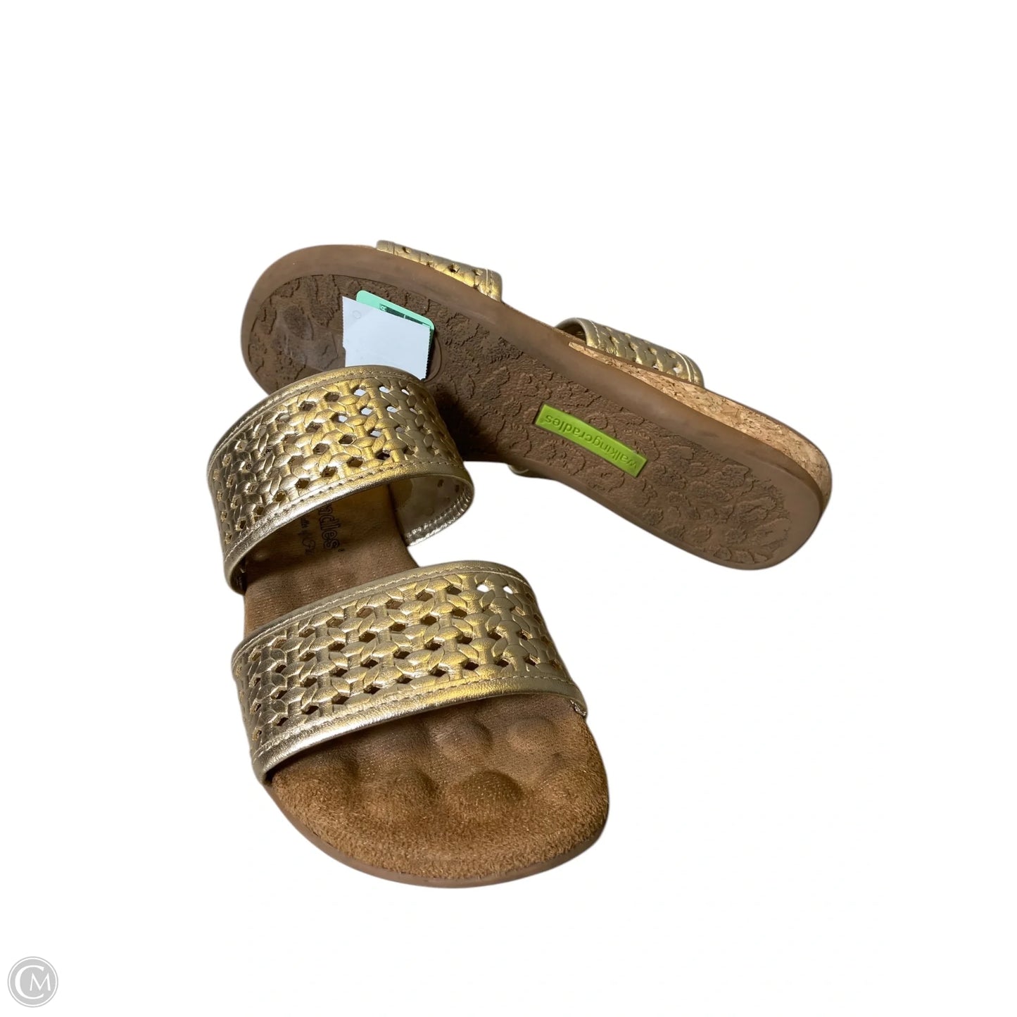 Sandals Flats By Cmc In Gold, Size: 7.5