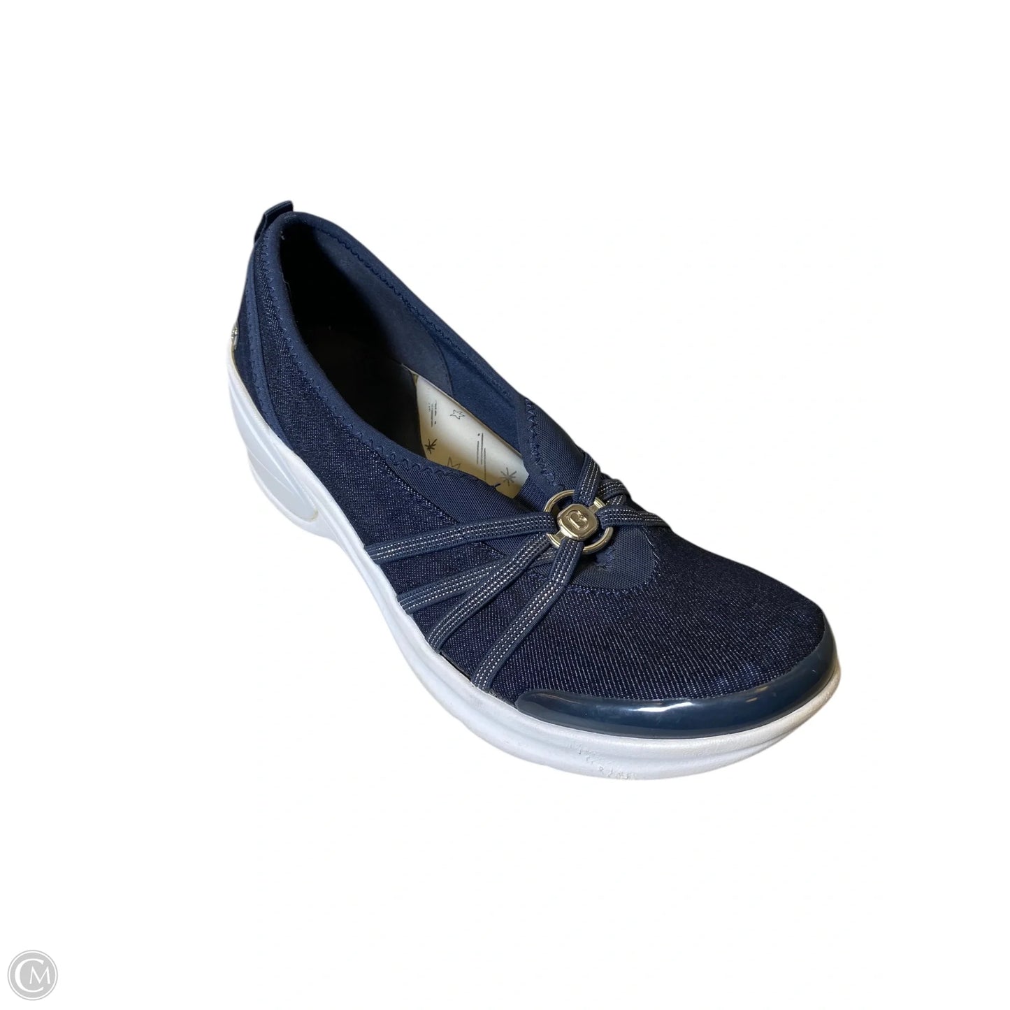 Shoes Heels Wedge By Bzees In Navy, Size: 10