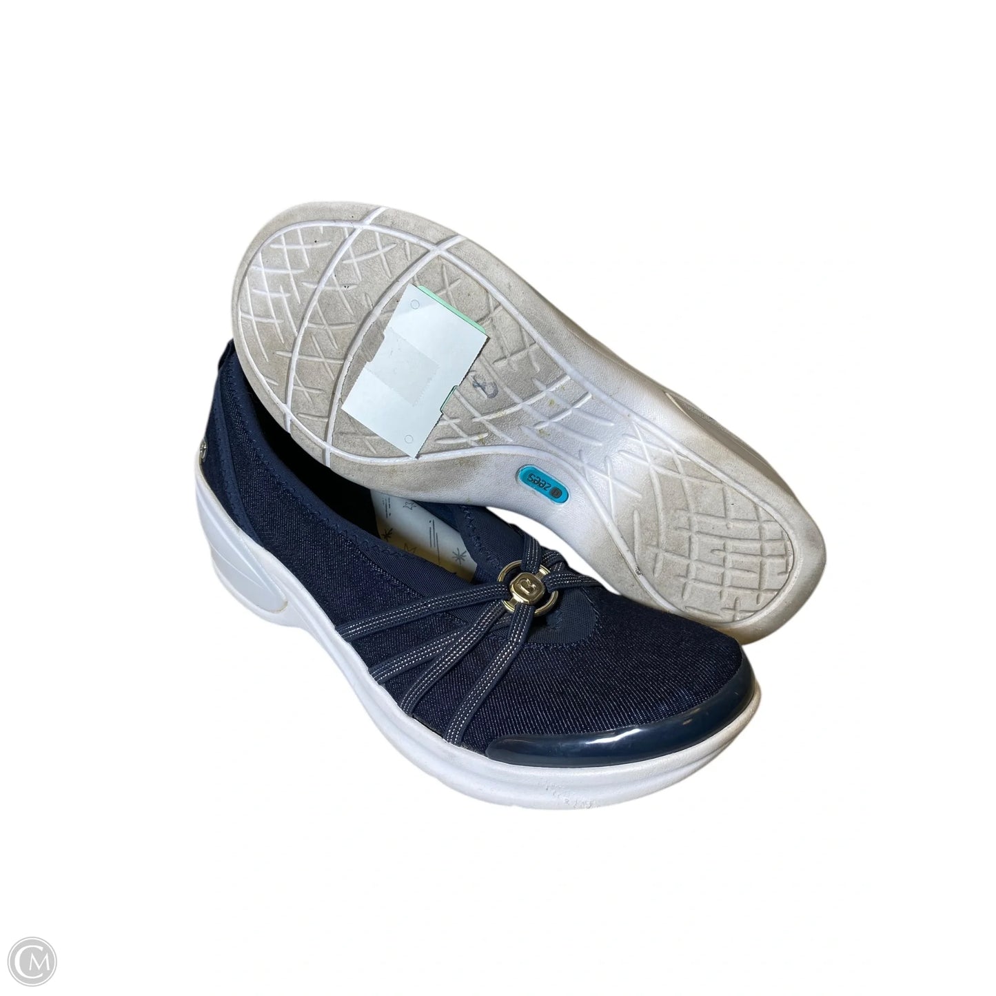 Shoes Heels Wedge By Bzees In Navy, Size: 10