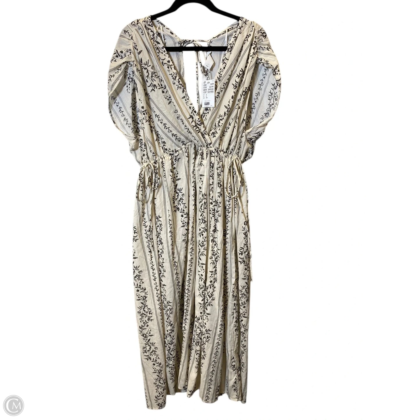 Dress Casual Maxi By H&m In Black & Tan, Size: S