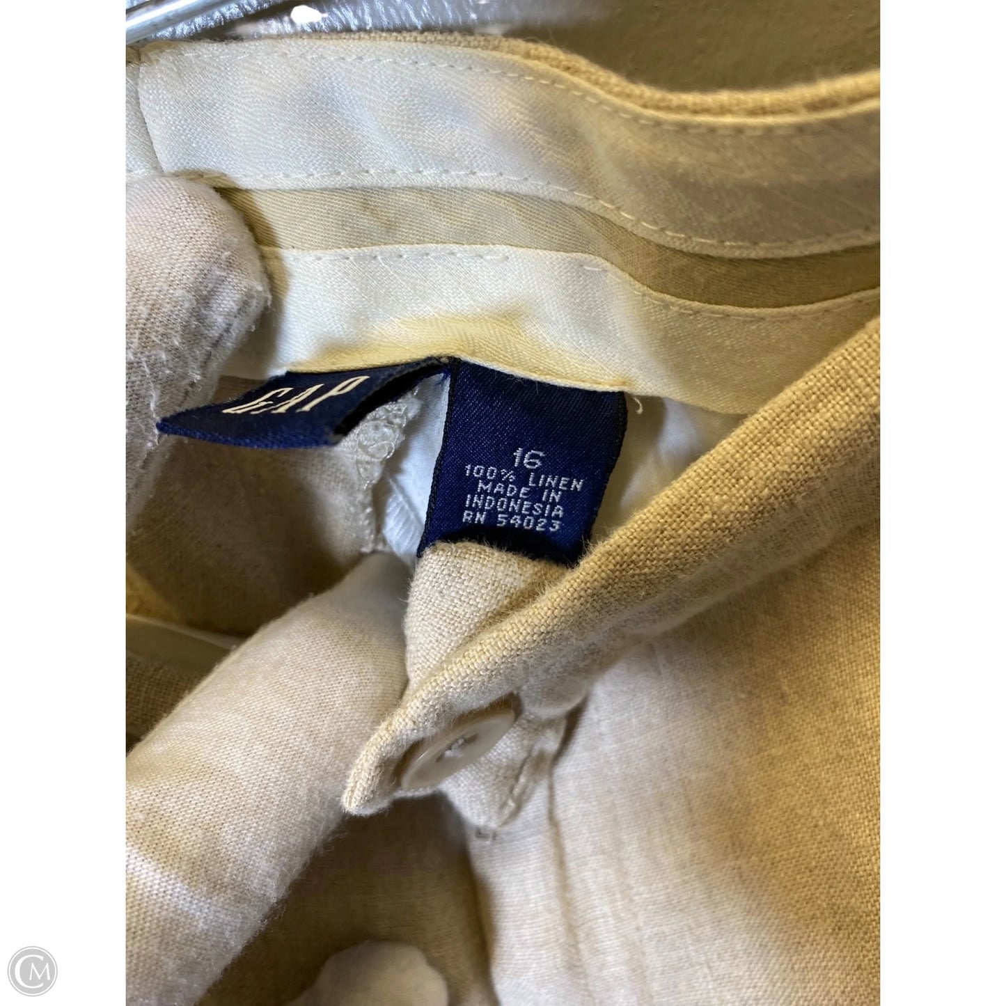 Pants Linen By Gap In Tan, Size: 16