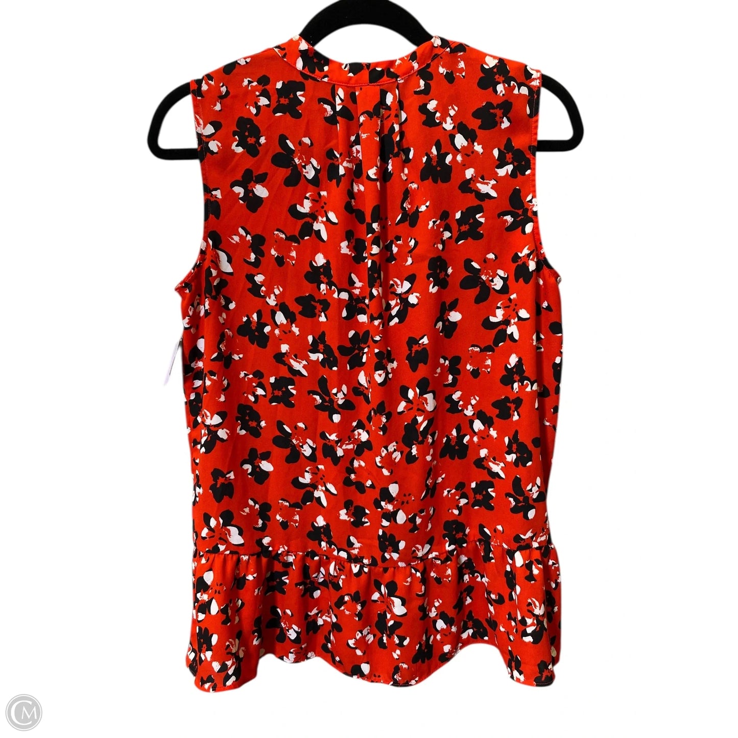 Top Sleeveless By Banana Republic In Black & Red, Size: M