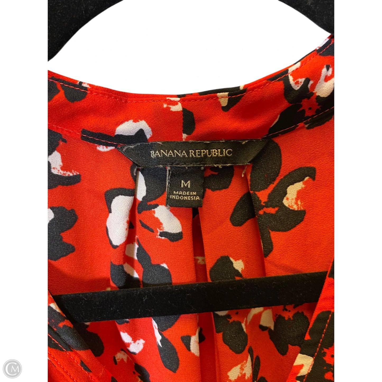 Top Sleeveless By Banana Republic In Black & Red, Size: M