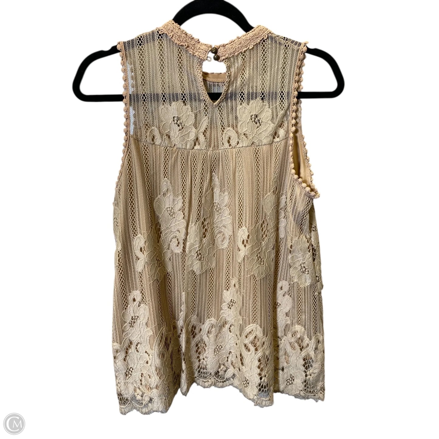 Top Sleeveless By Taylor & Sage In Beige, Size: M