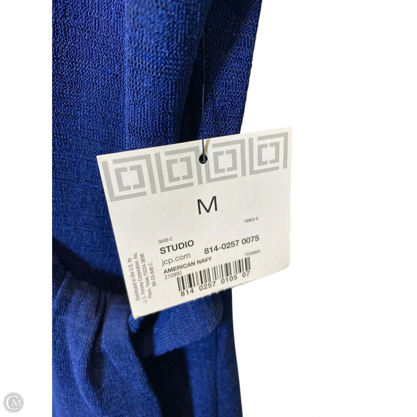 Dress Casual Midi By Liz Claiborne In Navy, Size: M