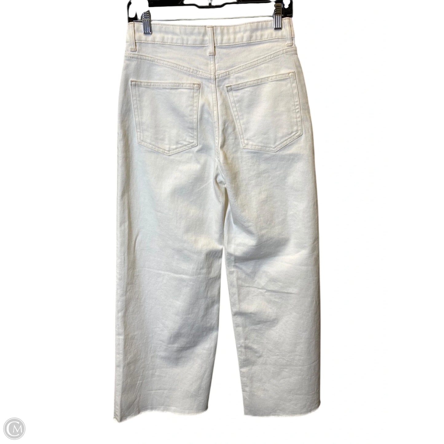 Jeans Wide Leg By H&m In Cream, Size: 4