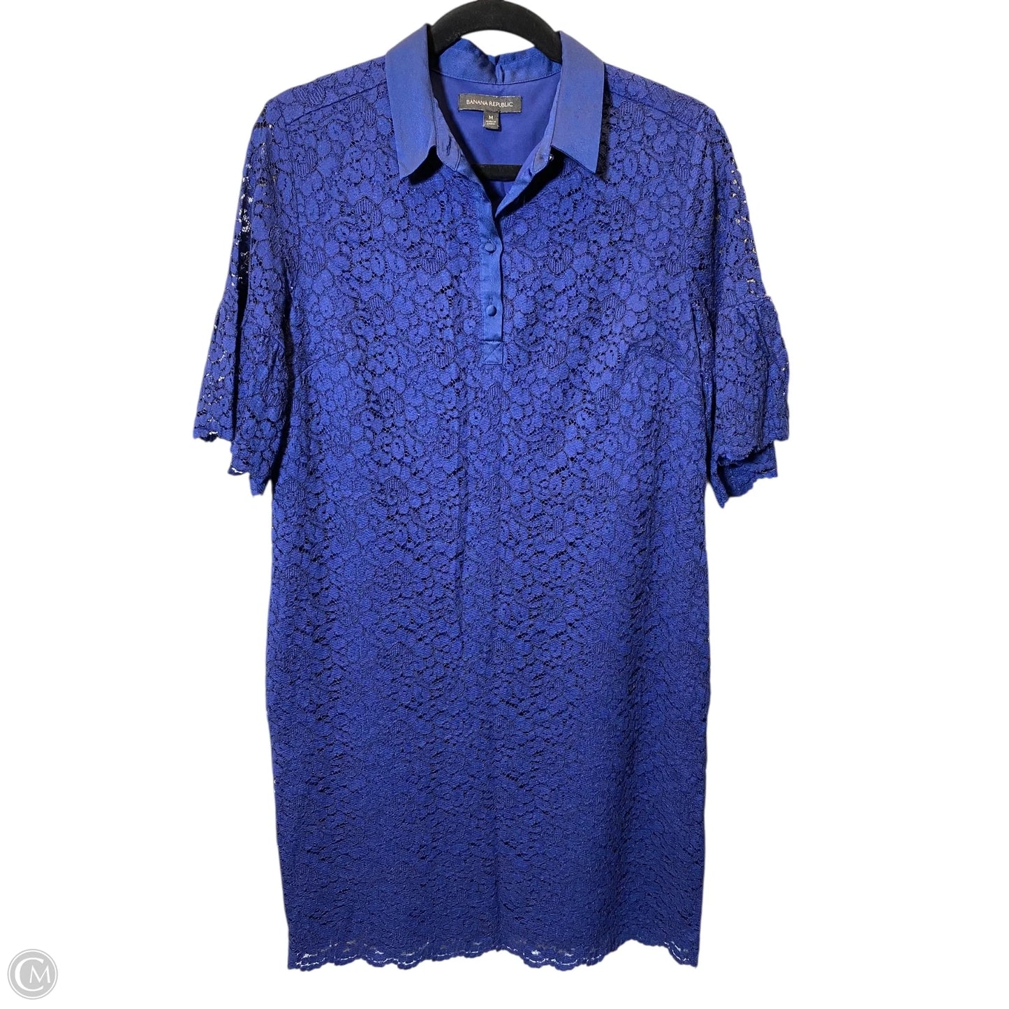 Dress Casual Midi By Banana Republic In Navy, Size: M