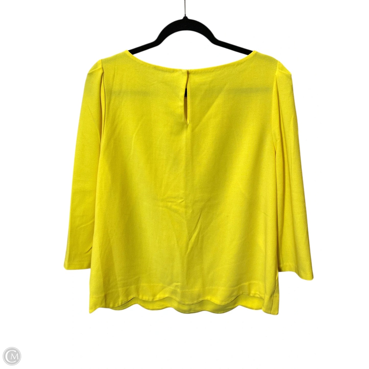 Top 3/4 Sleeve By Ann Taylor In Yellow, Size: M