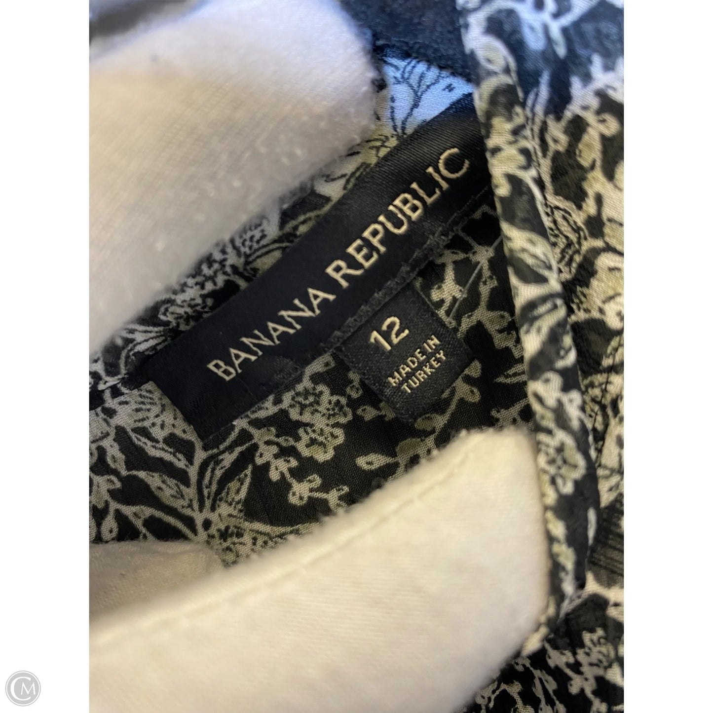 Dress Casual Maxi By Banana Republic In Black & Grey, Size: L