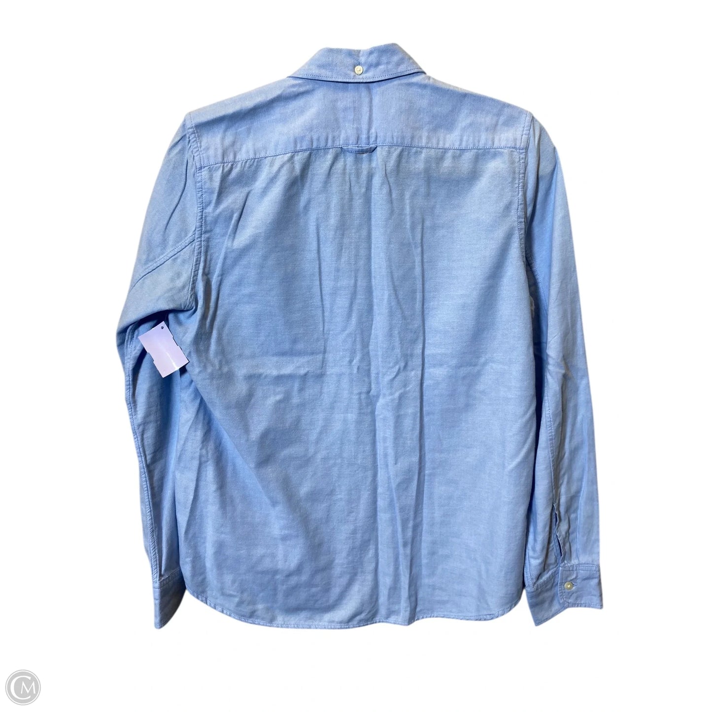 Blouse Long Sleeve By Gap In Blue, Size: M