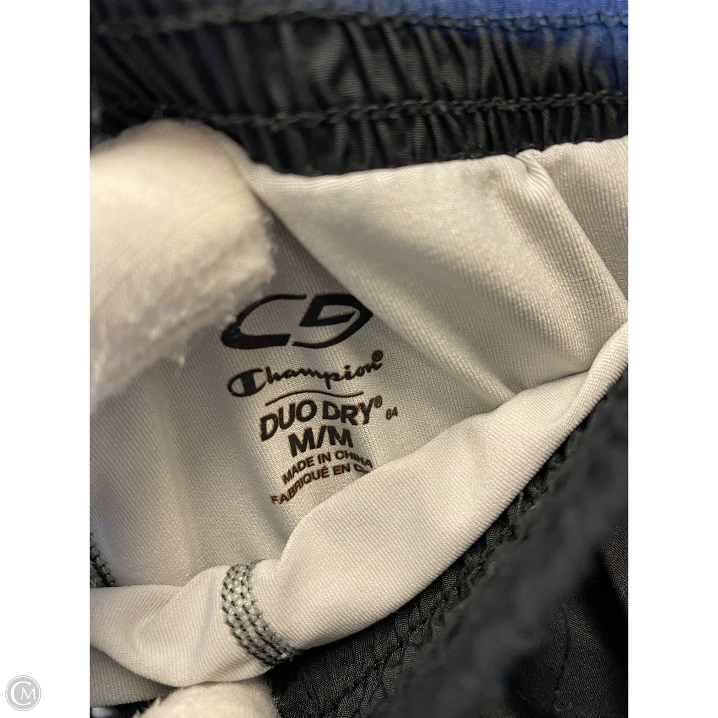 Athletic Shorts By Champion In Black & Grey, Size: M