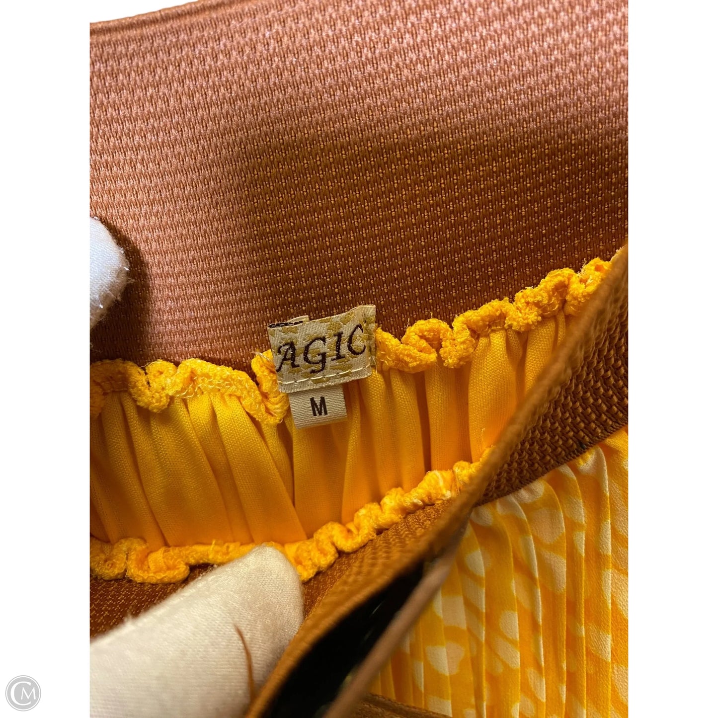 Skirt Maxi By Magic In Yellow, Size: M