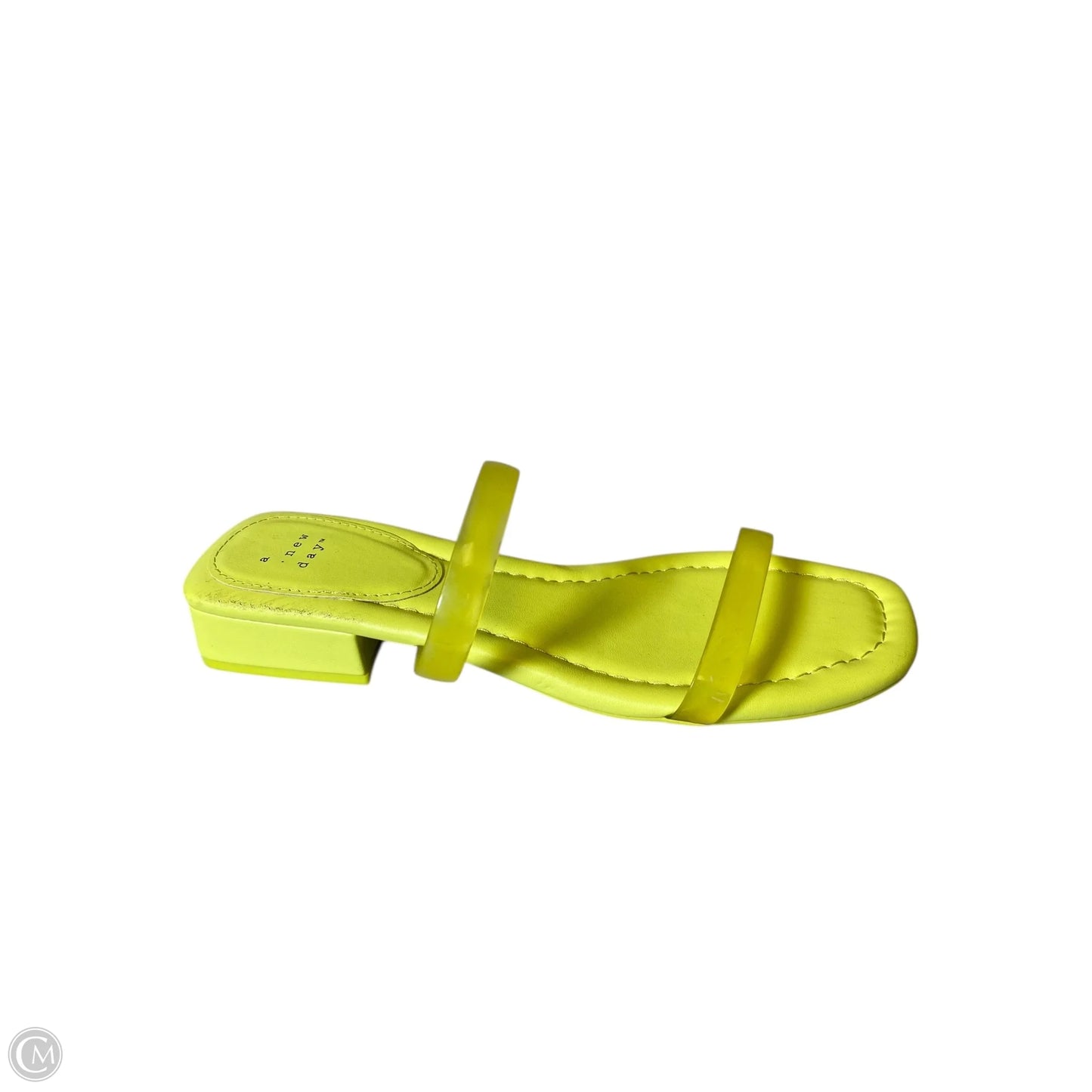 Sandals Flats By A New Day In Chartreuse, Size: 9