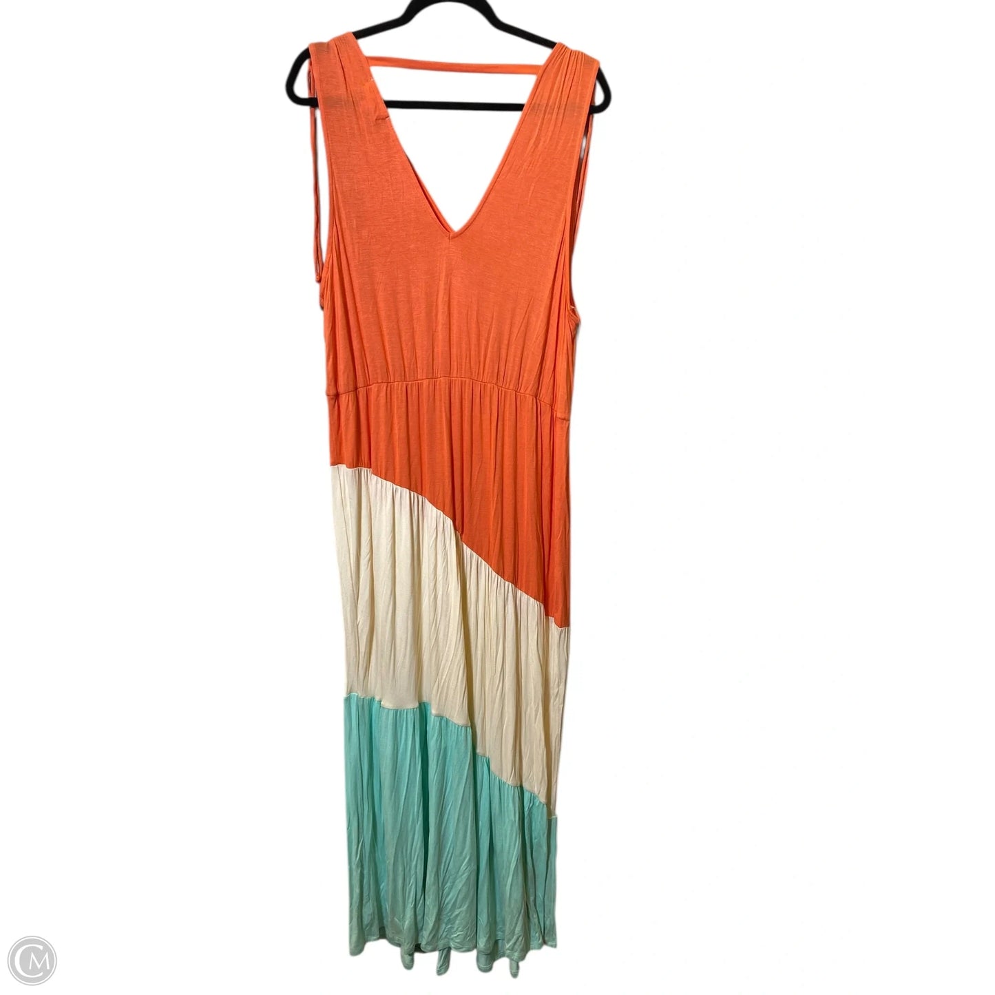 Dress Casual Maxi By Cmc In Multi-colored, Size: Xl