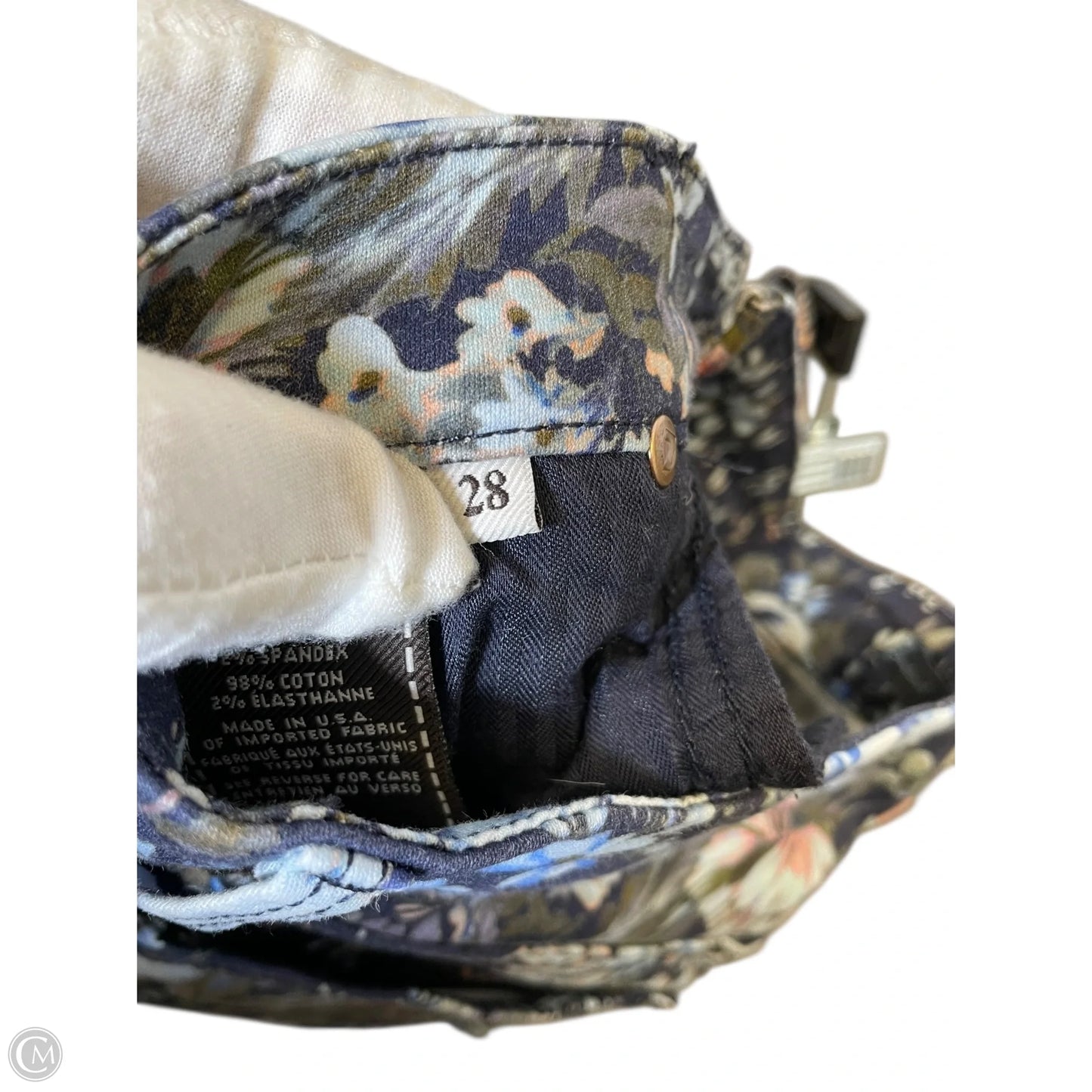 Jeans Skinny By 7 For All Mankind In Floral Print, Size: 6