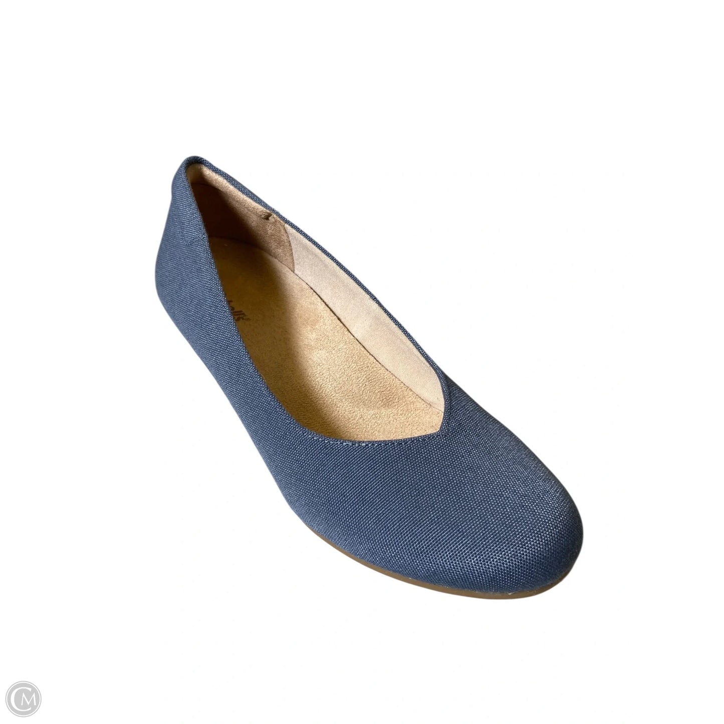 Shoes Heels Wedge By Dr Scholls In Blue Denim, Size: 7