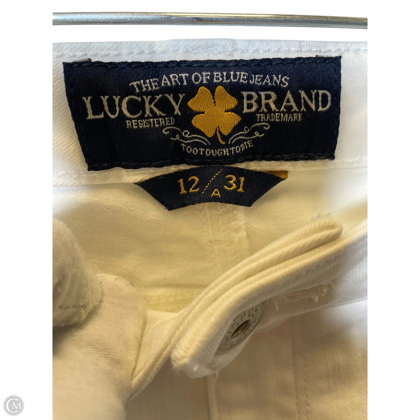 Jeans Straight By Lucky Brand In White, Size: 12
