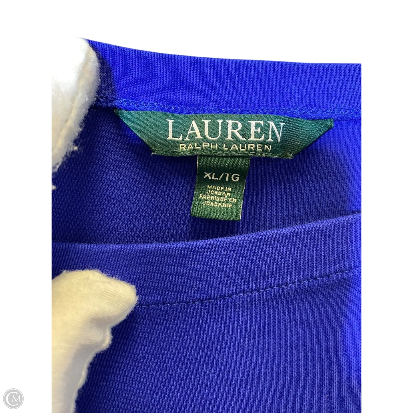 Top 3/4 Sleeve By Lauren By Ralph Lauren In Blue, Size: Xl