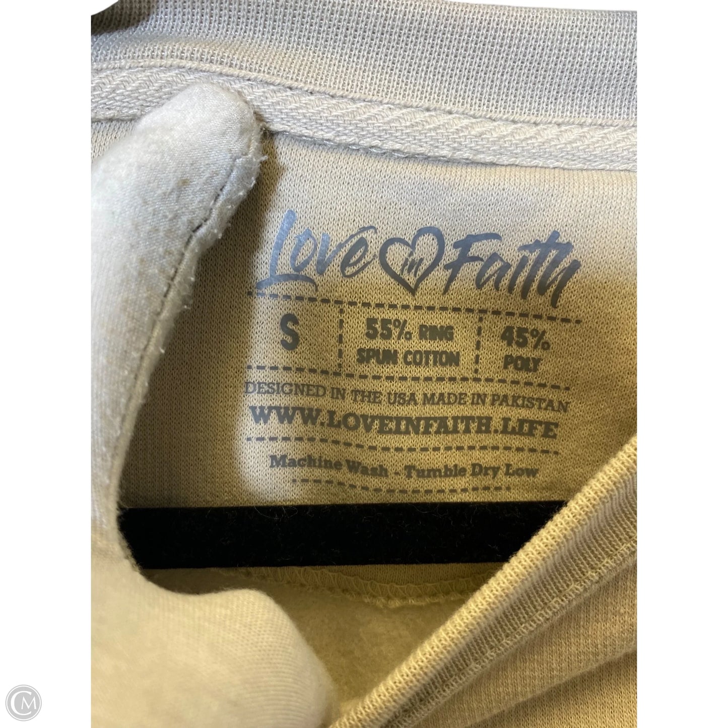 Sweatshirt Crewneck By Cmc In Tan, Size: S