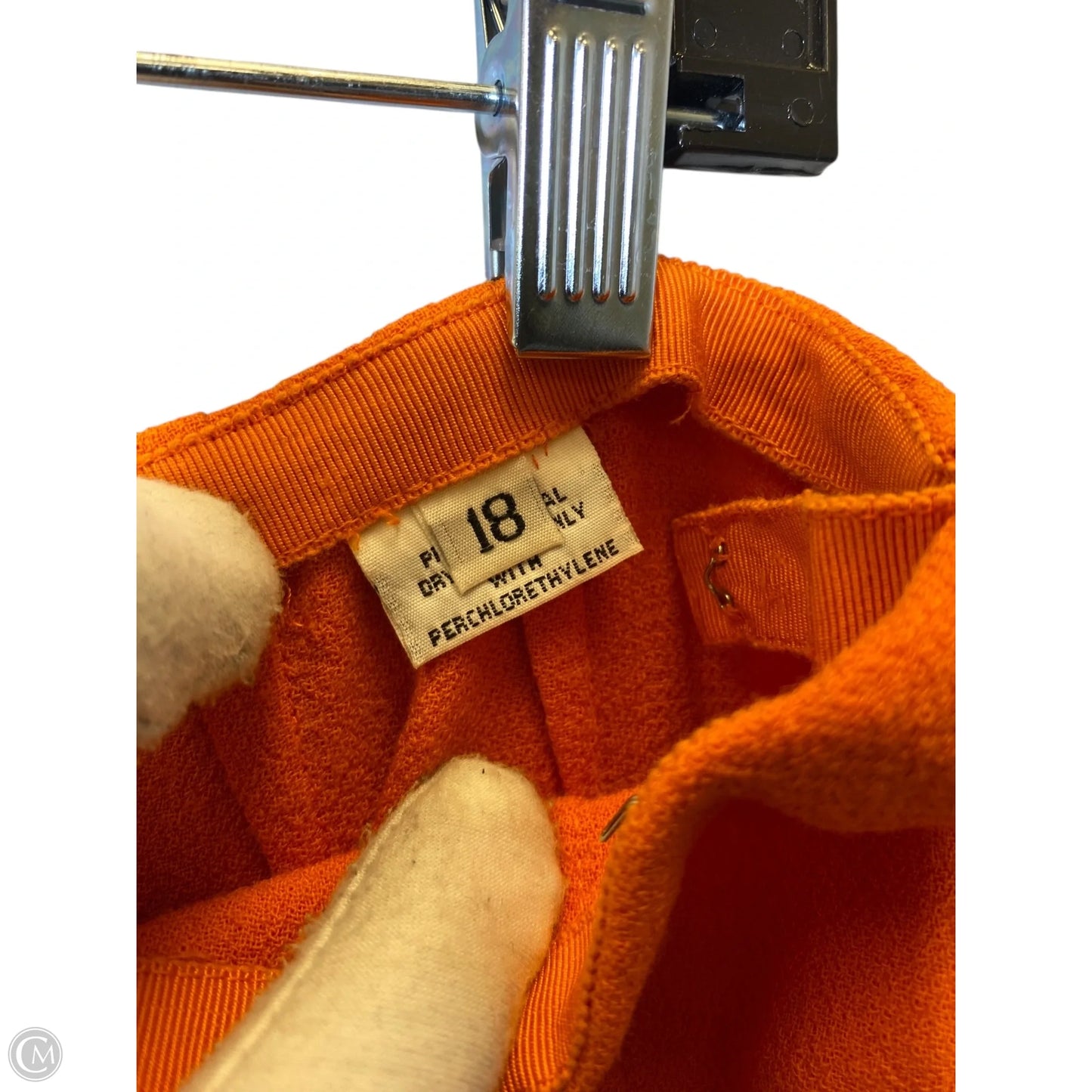 Skirt Midi By Bill Blass In Orange, Size: 18