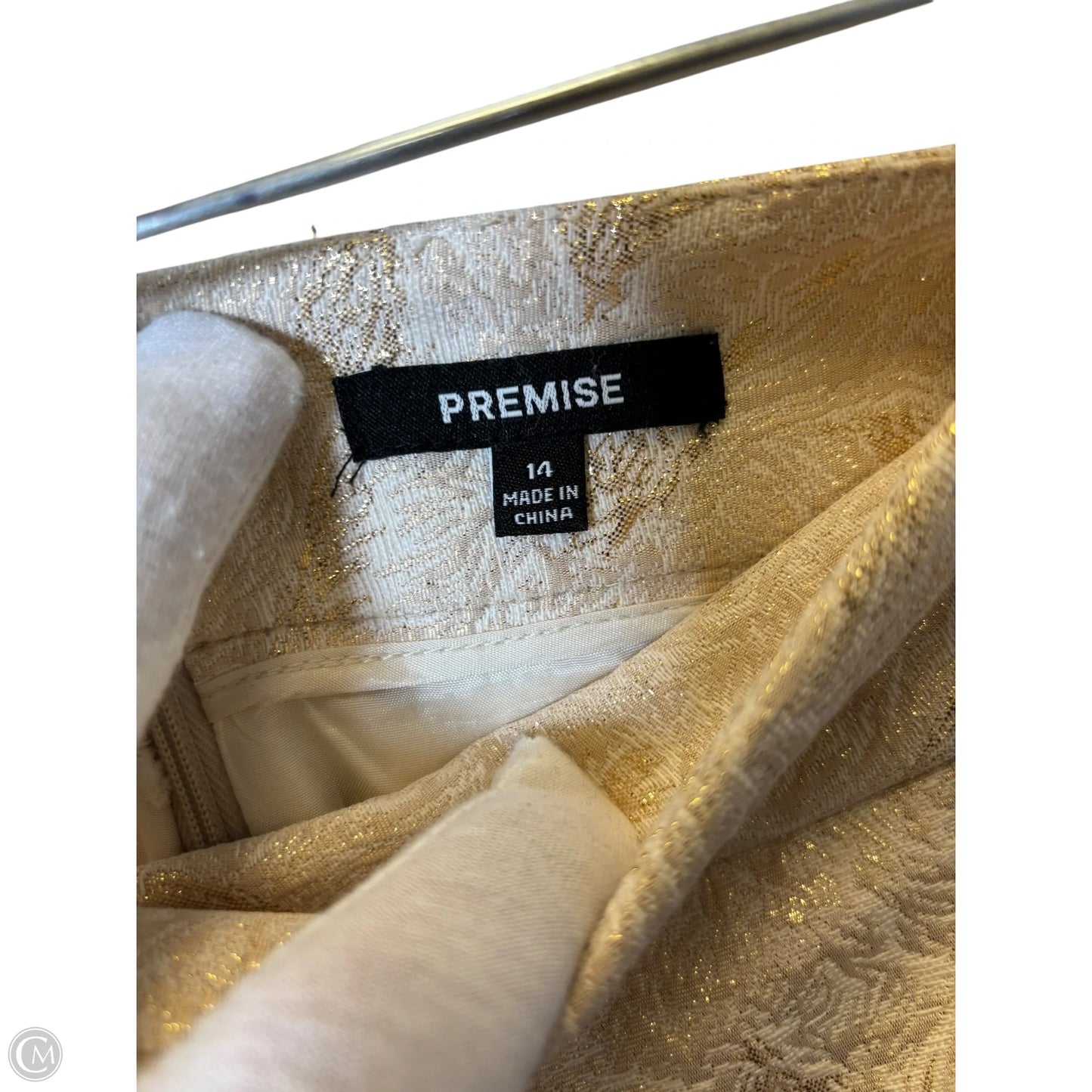 Skirt Midi By Premise In Gold & Tan, Size: 14