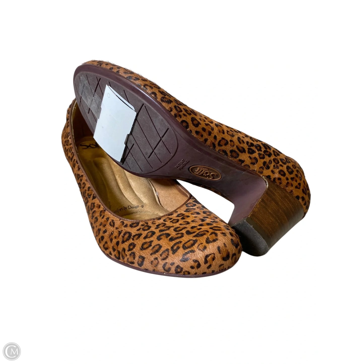 Shoes Heels Block By Sofft In Animal Print, Size: 8