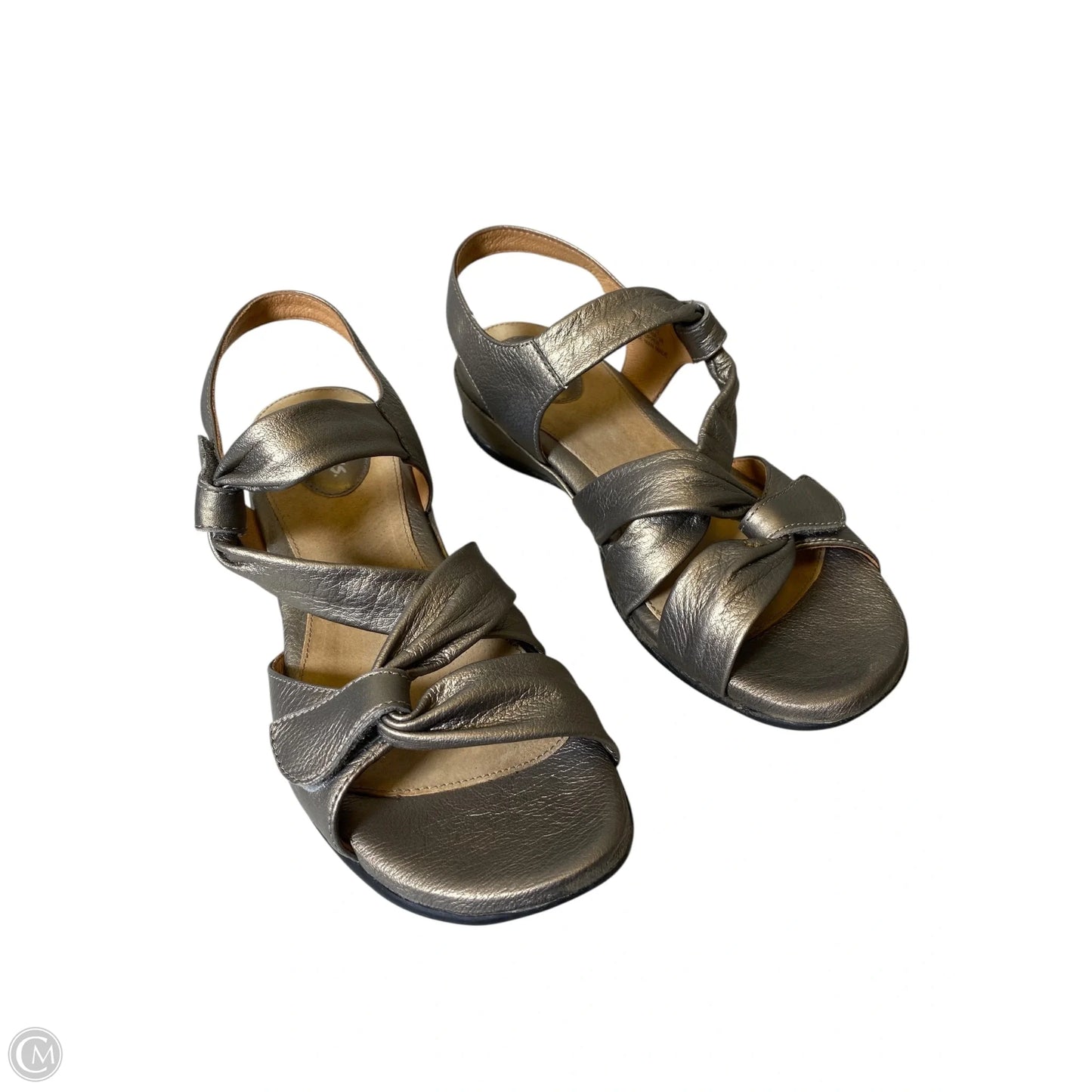 Sandals Flats By Clarks In Gold, Size: 8