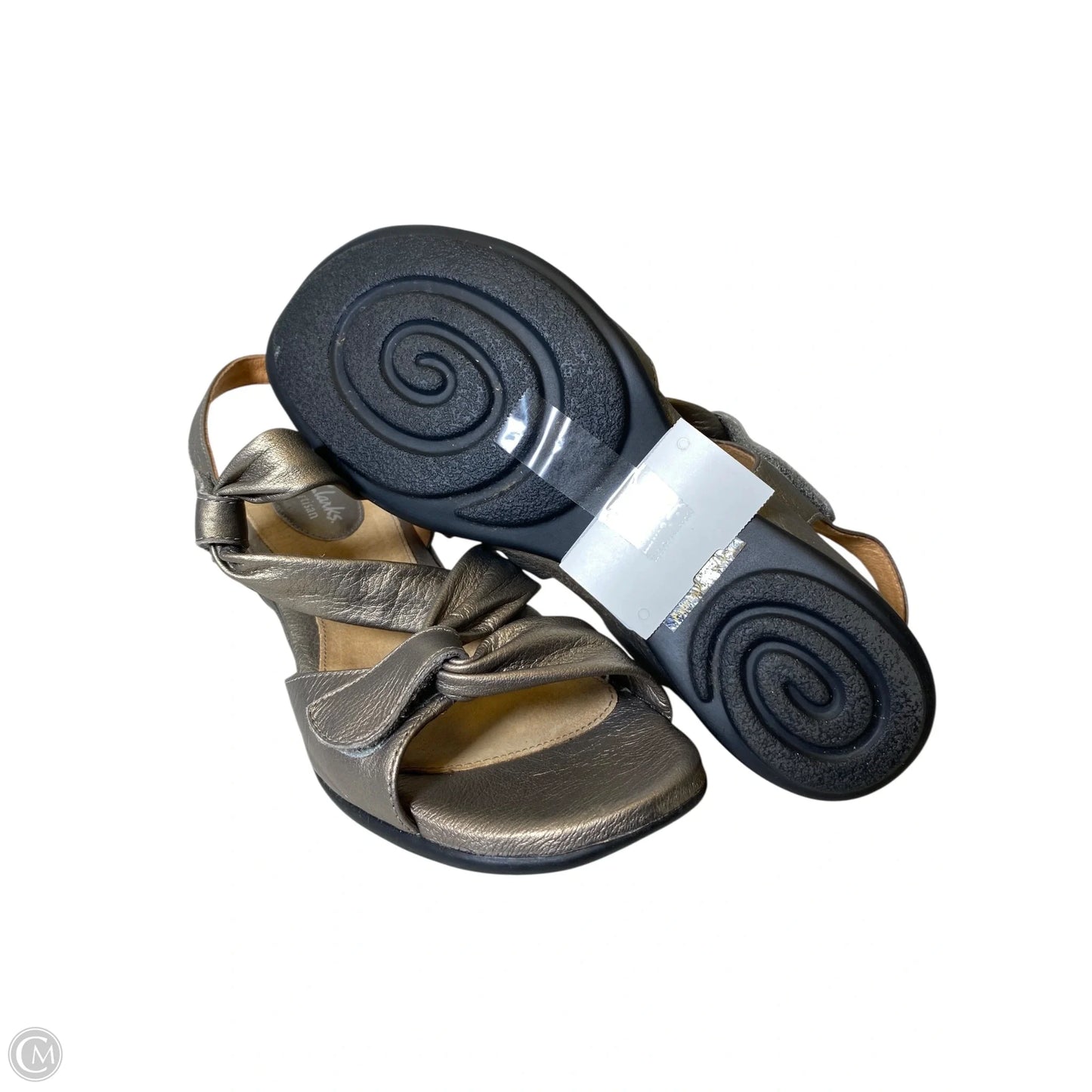 Sandals Flats By Clarks In Gold, Size: 8