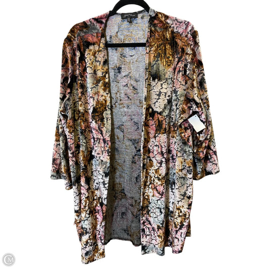 Cardigan By Slinky Brand In Multi-colored, Size: 1x