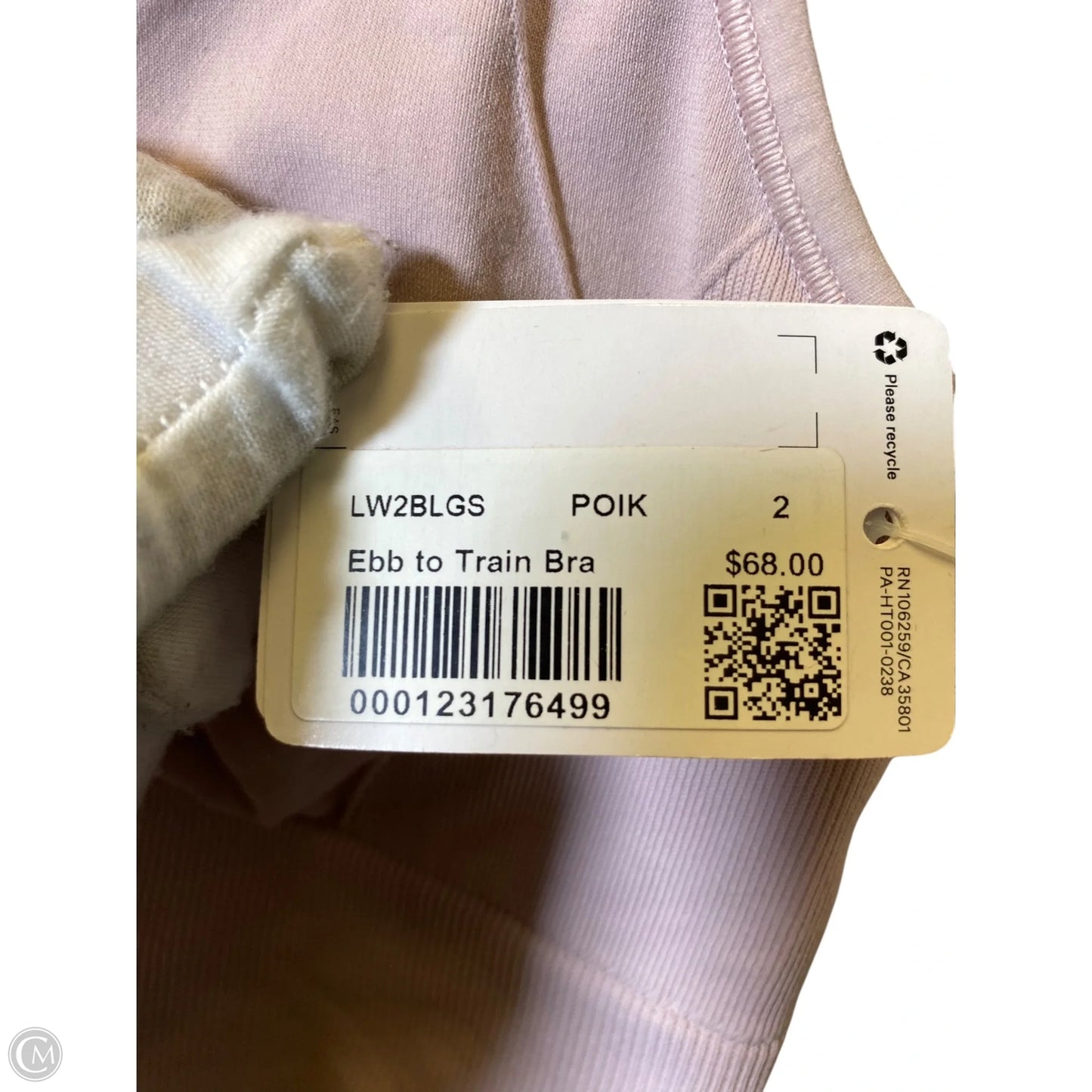 Athletic Bra By Lululemon In Pink, Size: 2