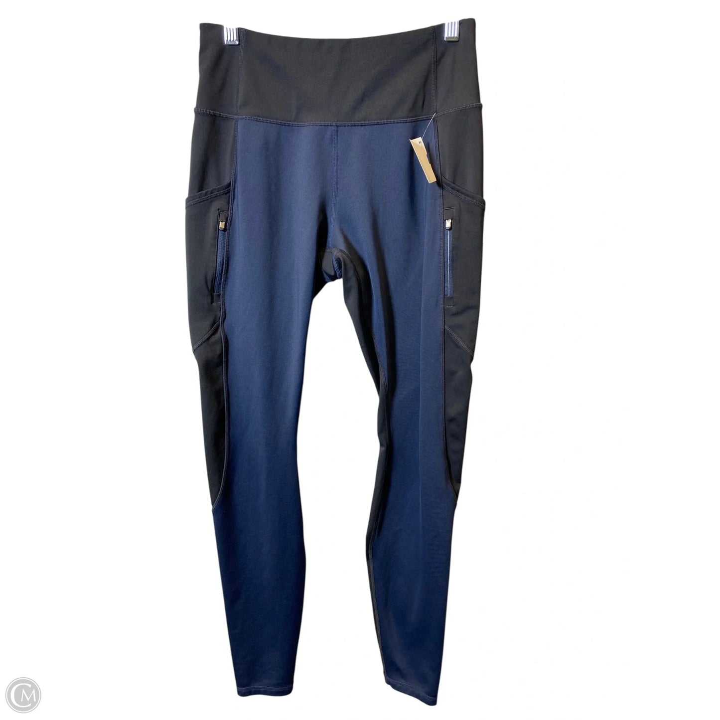 Athletic Leggings By Athleta In Black & Blue, Size: M