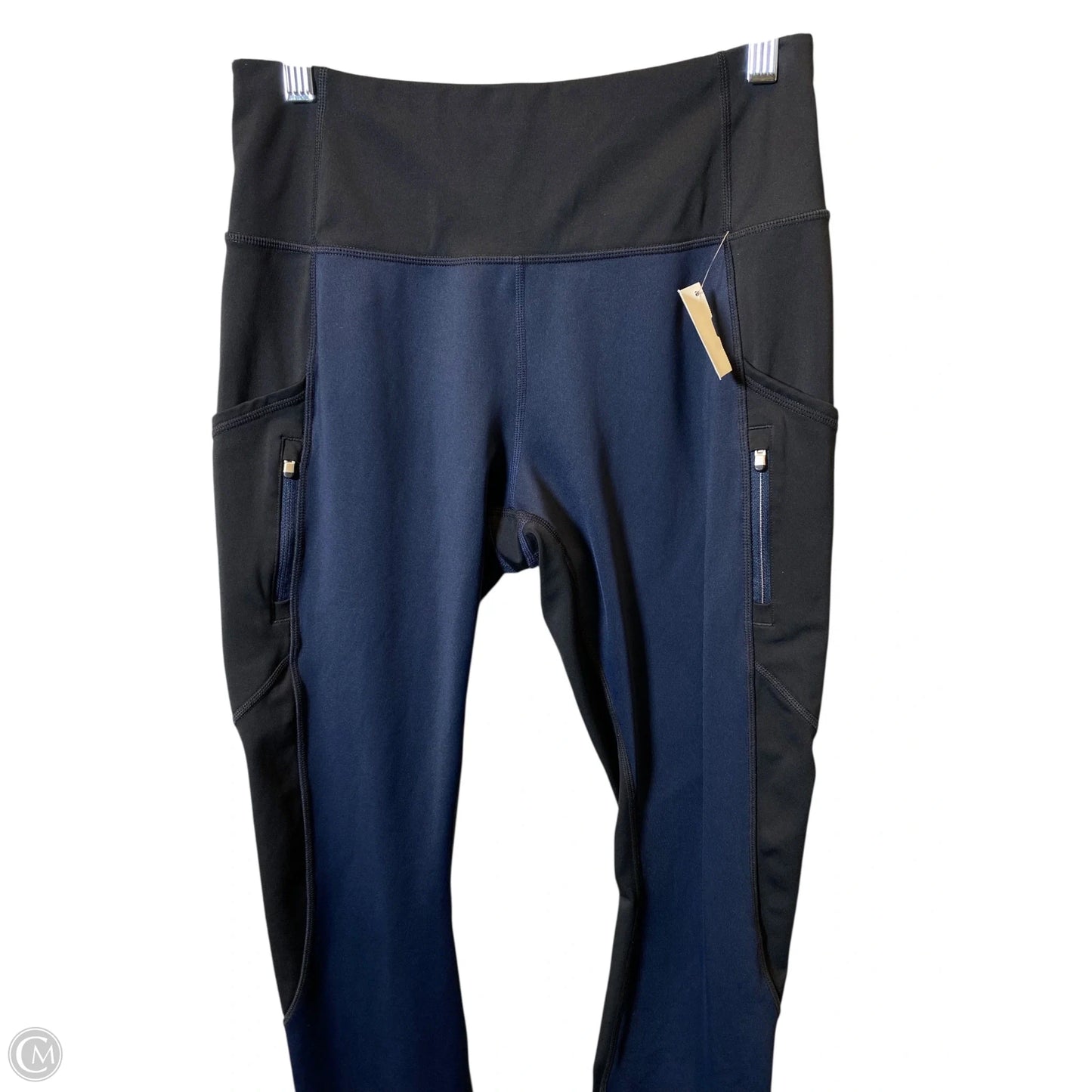 Athletic Leggings By Athleta In Black & Blue, Size: M