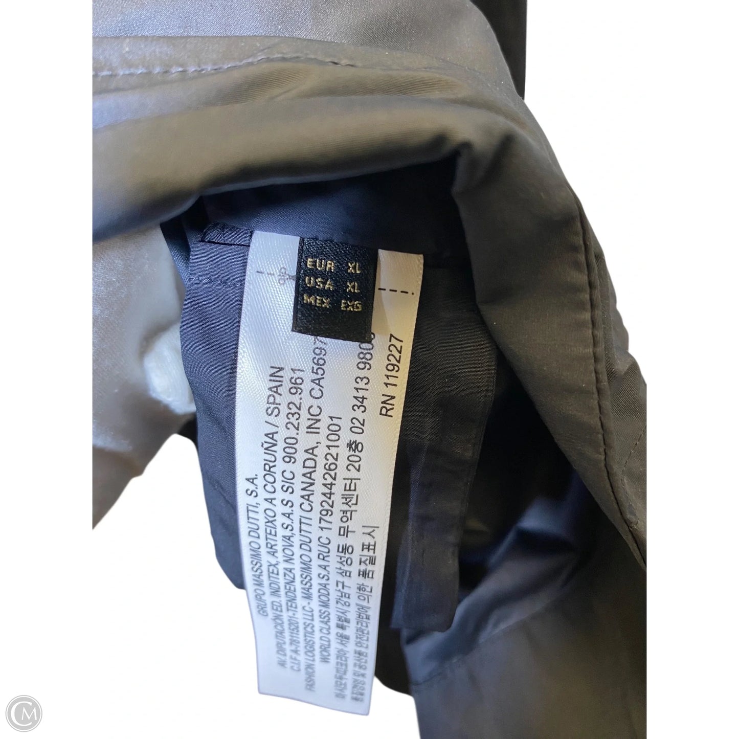 Jacket Windbreaker By Massimo Dutti In Black, Size: Xl