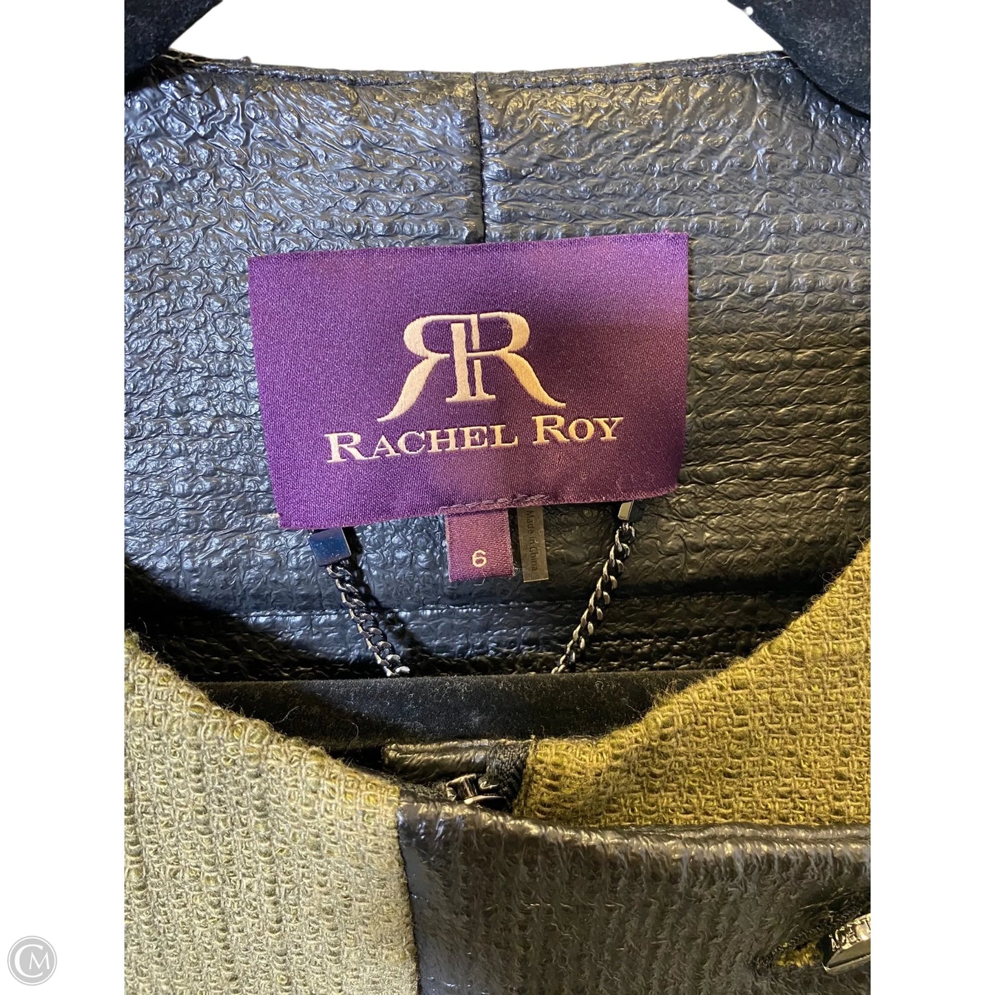 Blazer By Rachel Roy In Black & Green, Size: S