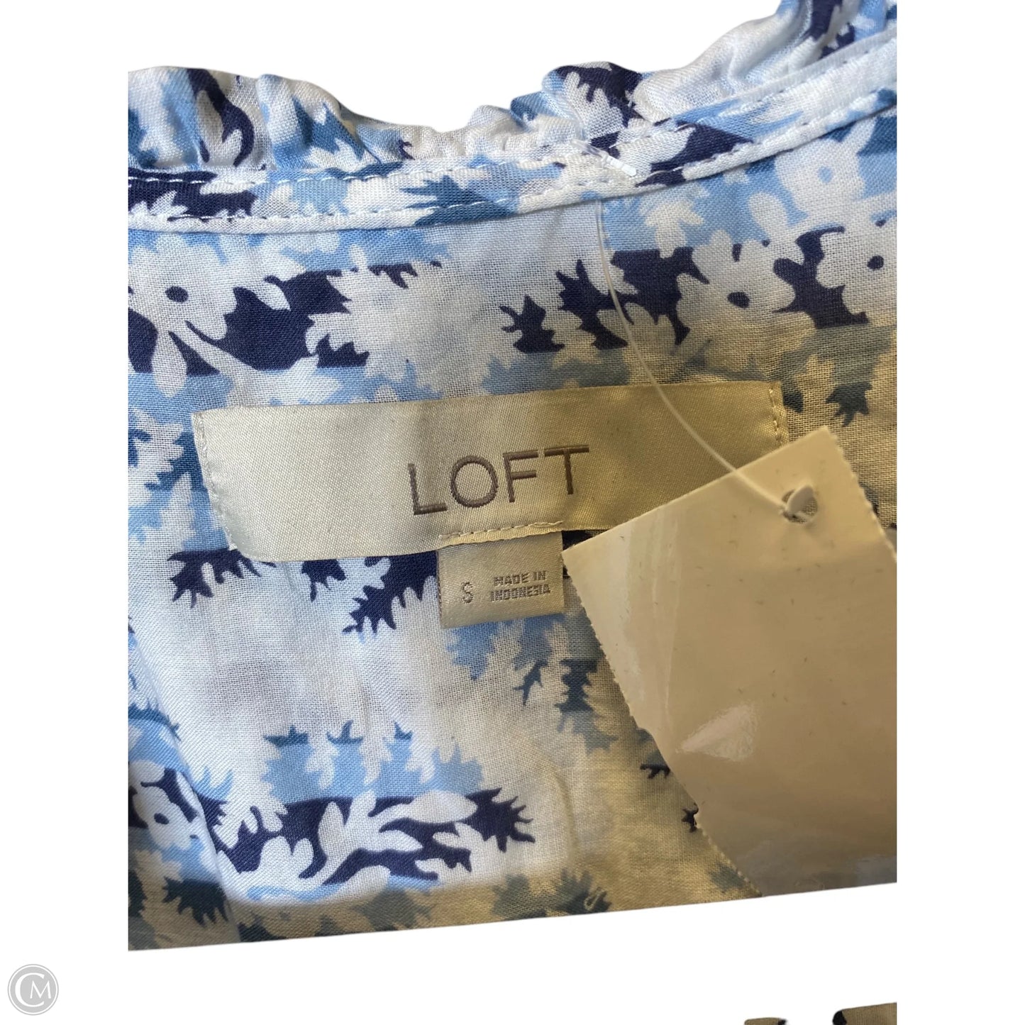 Blouse Long Sleeve By Loft In Blue, Size: S
