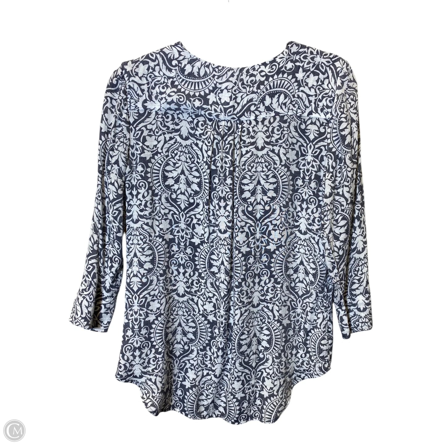 Blouse 3/4 Sleeve By Fred David In Paisley Print, Size: M