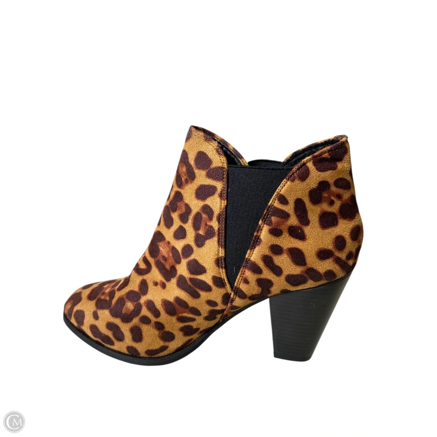 Boots Ankle Heels By Forever In Animal Print, Size: 9