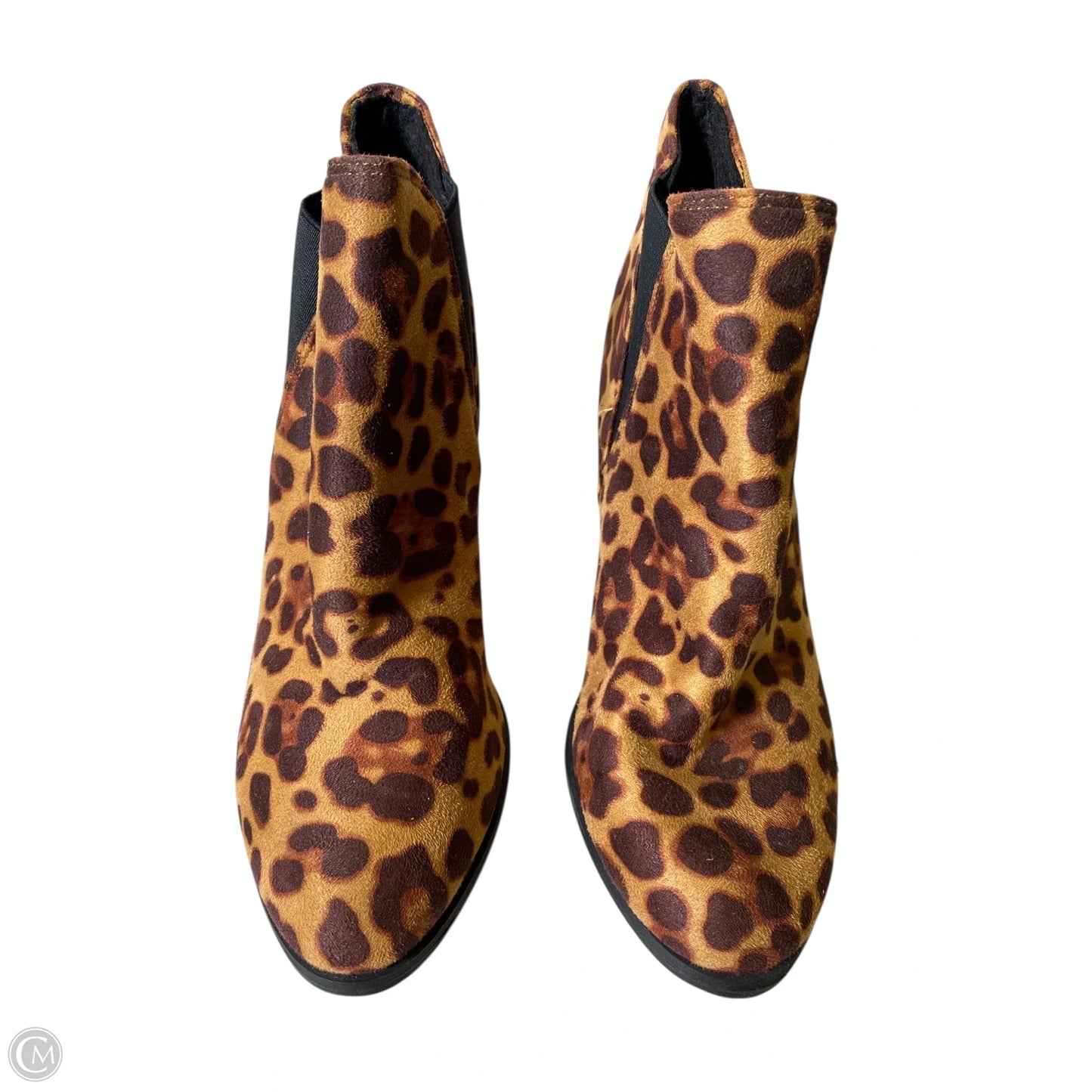Boots Ankle Heels By Forever In Animal Print, Size: 9