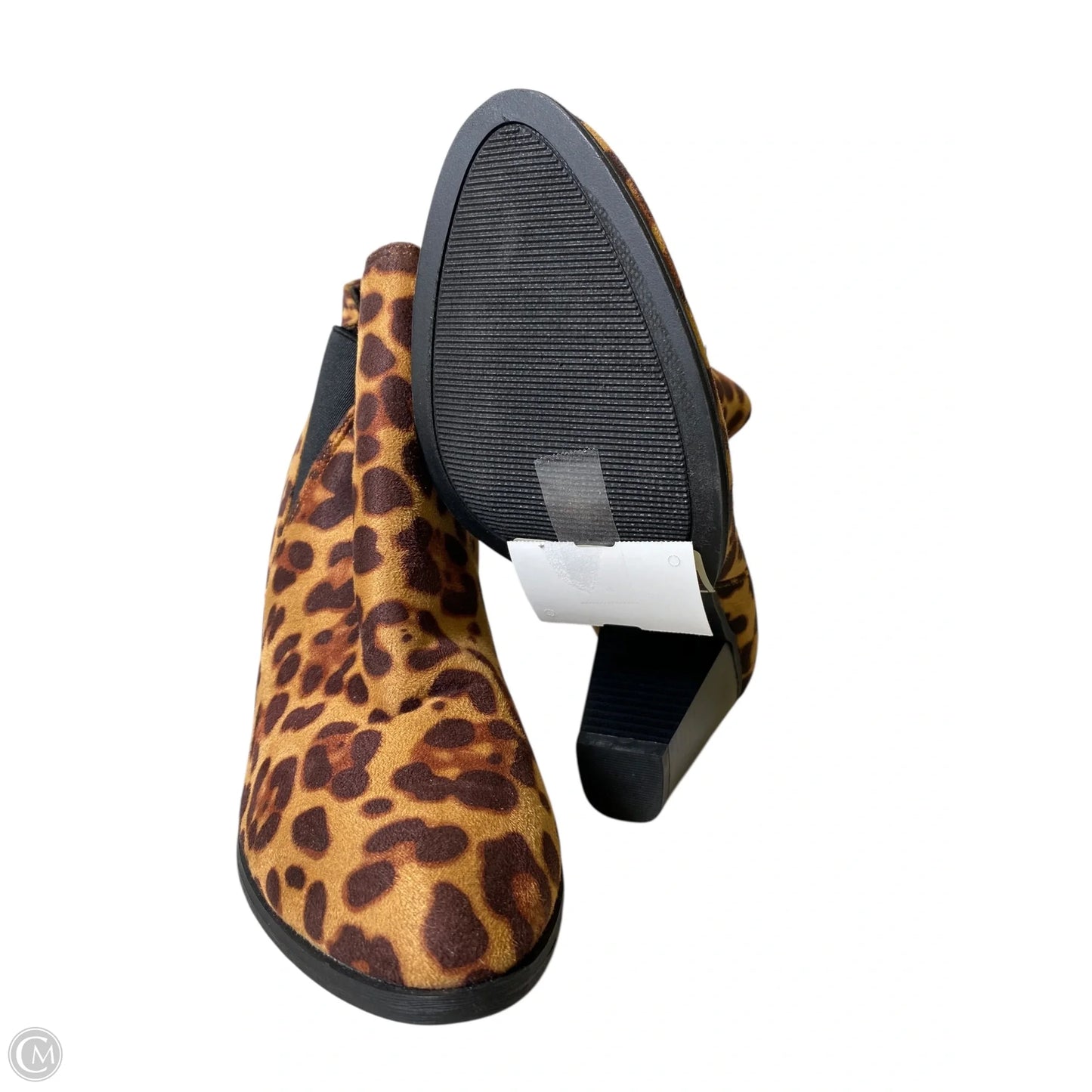 Boots Ankle Heels By Forever In Animal Print, Size: 9