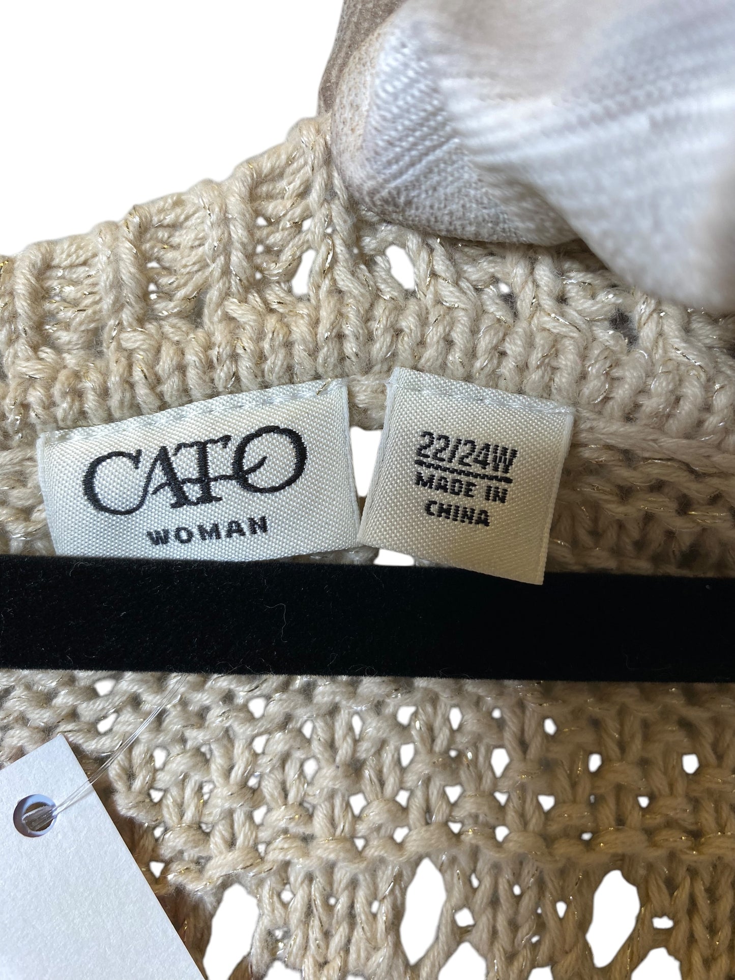 Sweater By Cato In Tan, Size: 2x