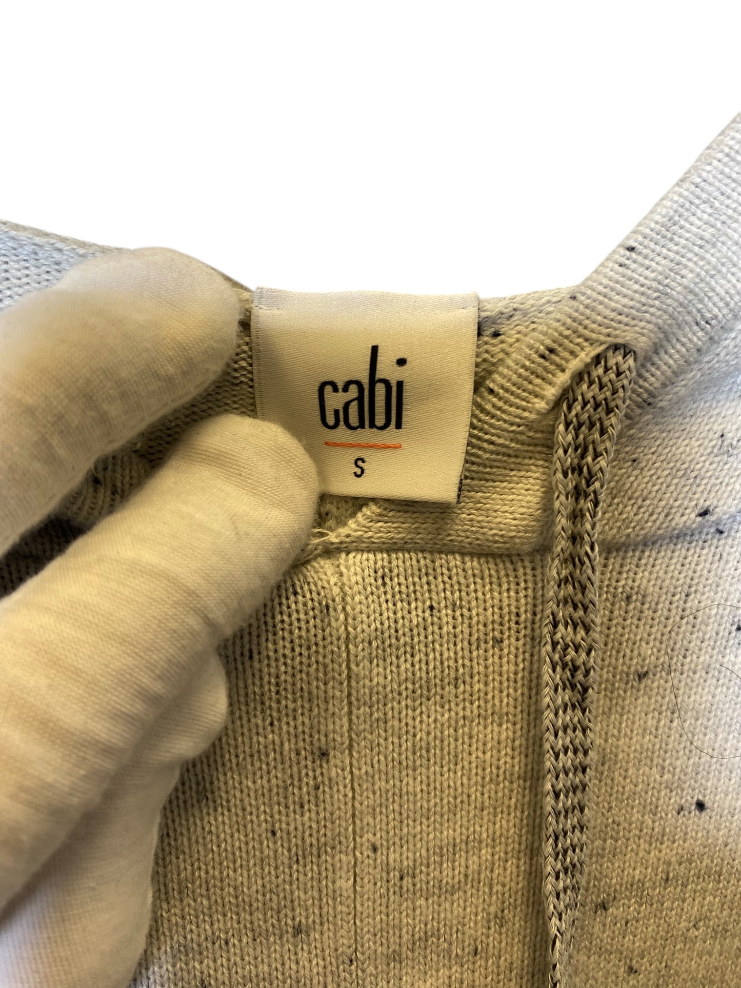 Sweater Short Sleeve By Cabi In White, Size: S