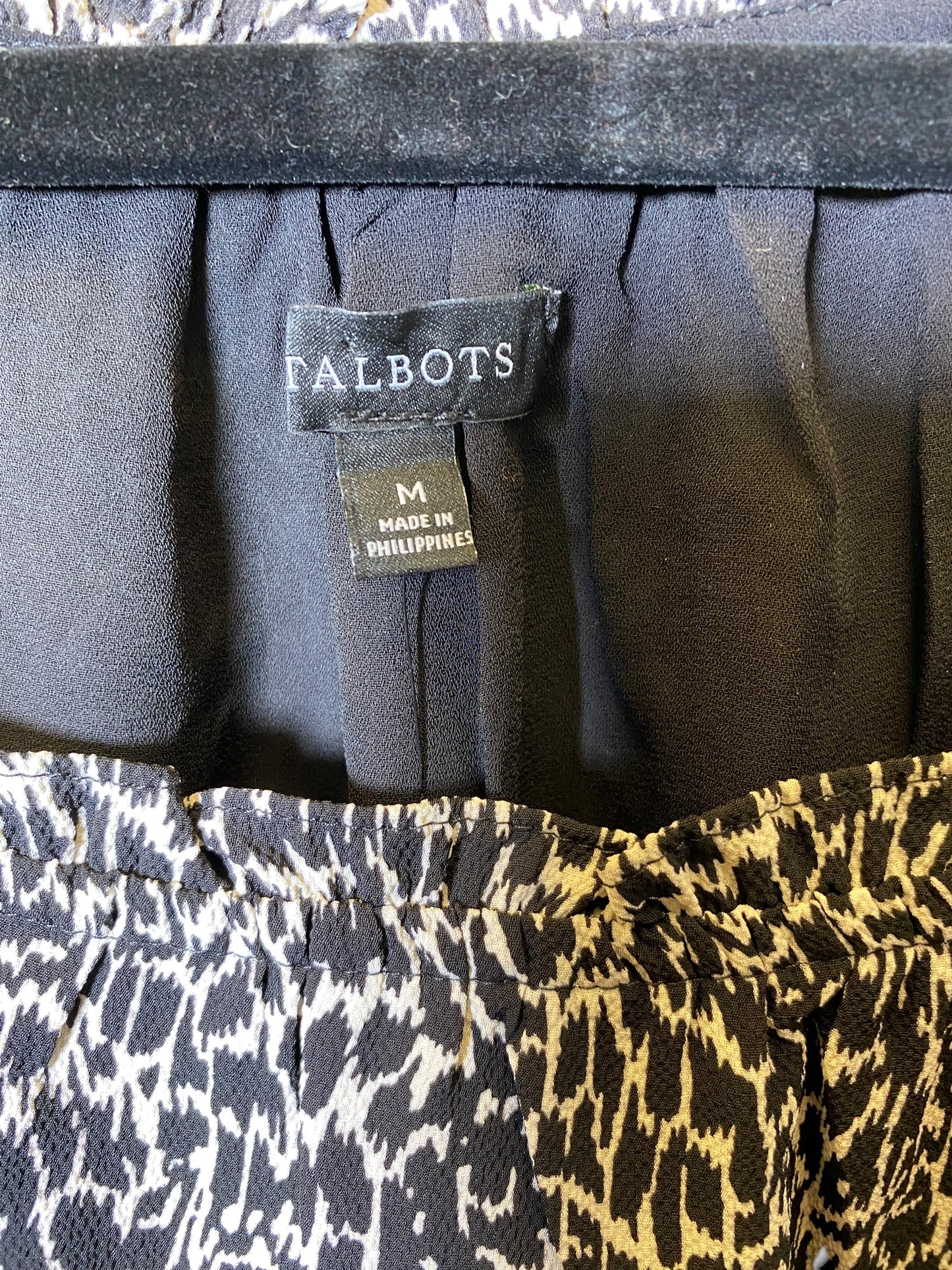 Dress Casual Midi By Talbots In Black & White, Size: M