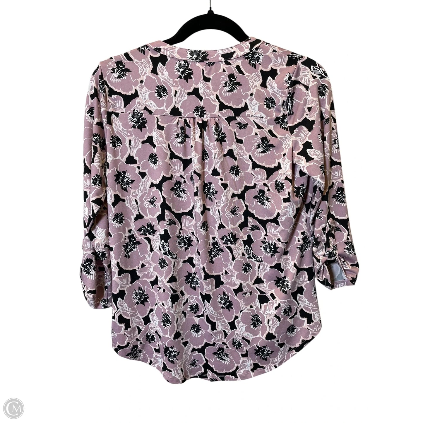 Top 3/4 Sleeve By Ny Collection In Floral Print, Size: S