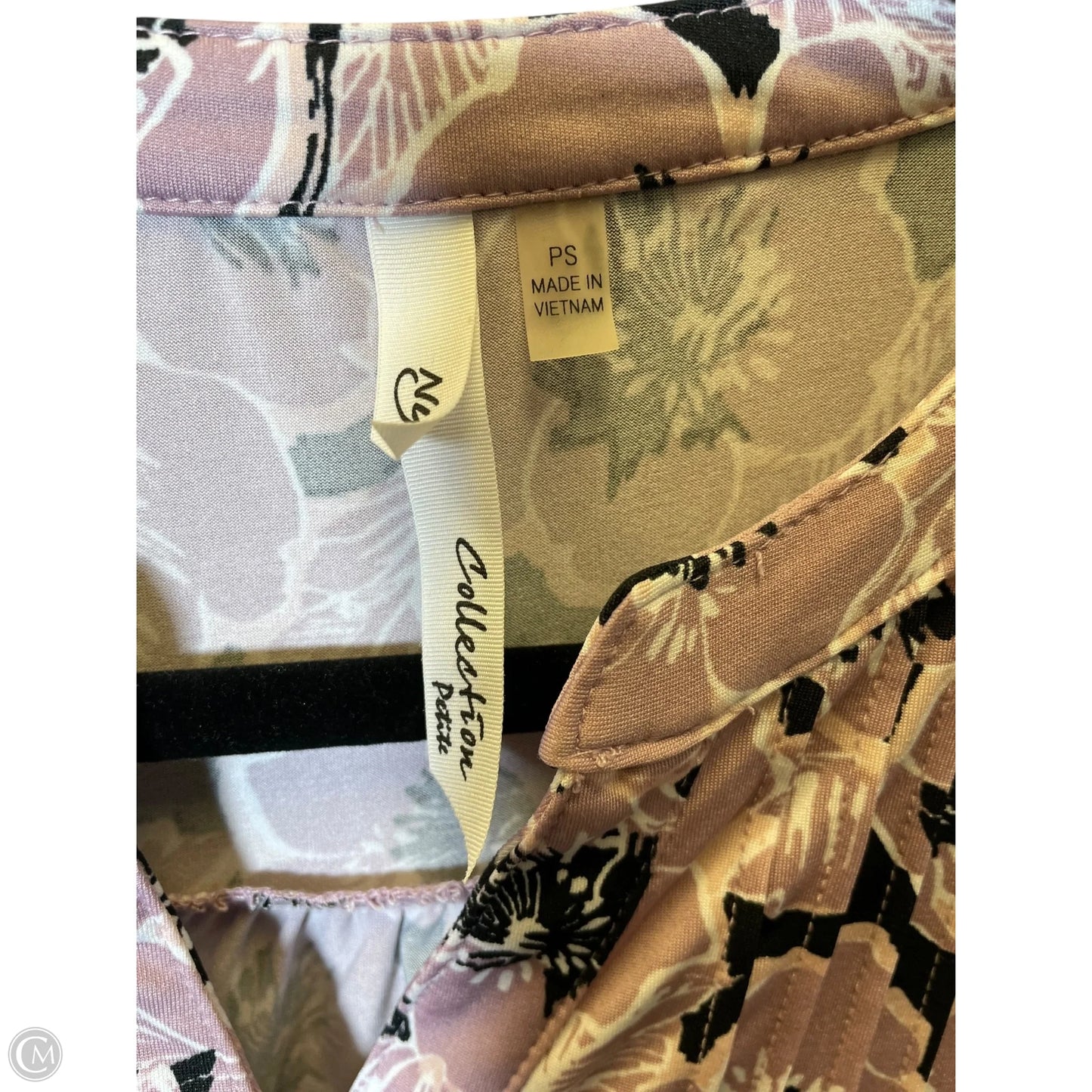 Top 3/4 Sleeve By Ny Collection In Floral Print, Size: S