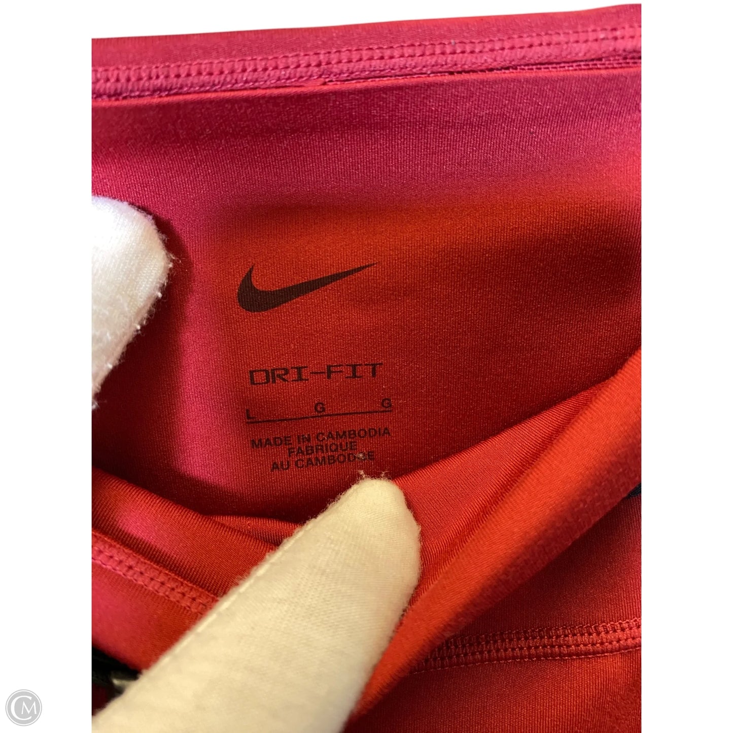 Athletic Leggings By Nike In Red, Size: L