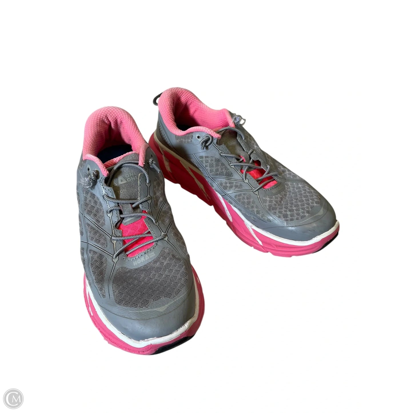 Shoes Athletic By Hoka In Grey & Pink, Size: 10.5