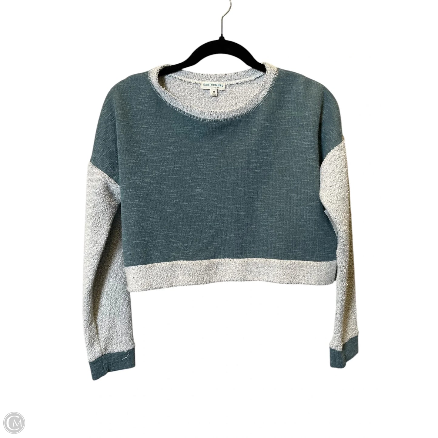 Sweater By Earthbound In Blue & Grey, Size: M