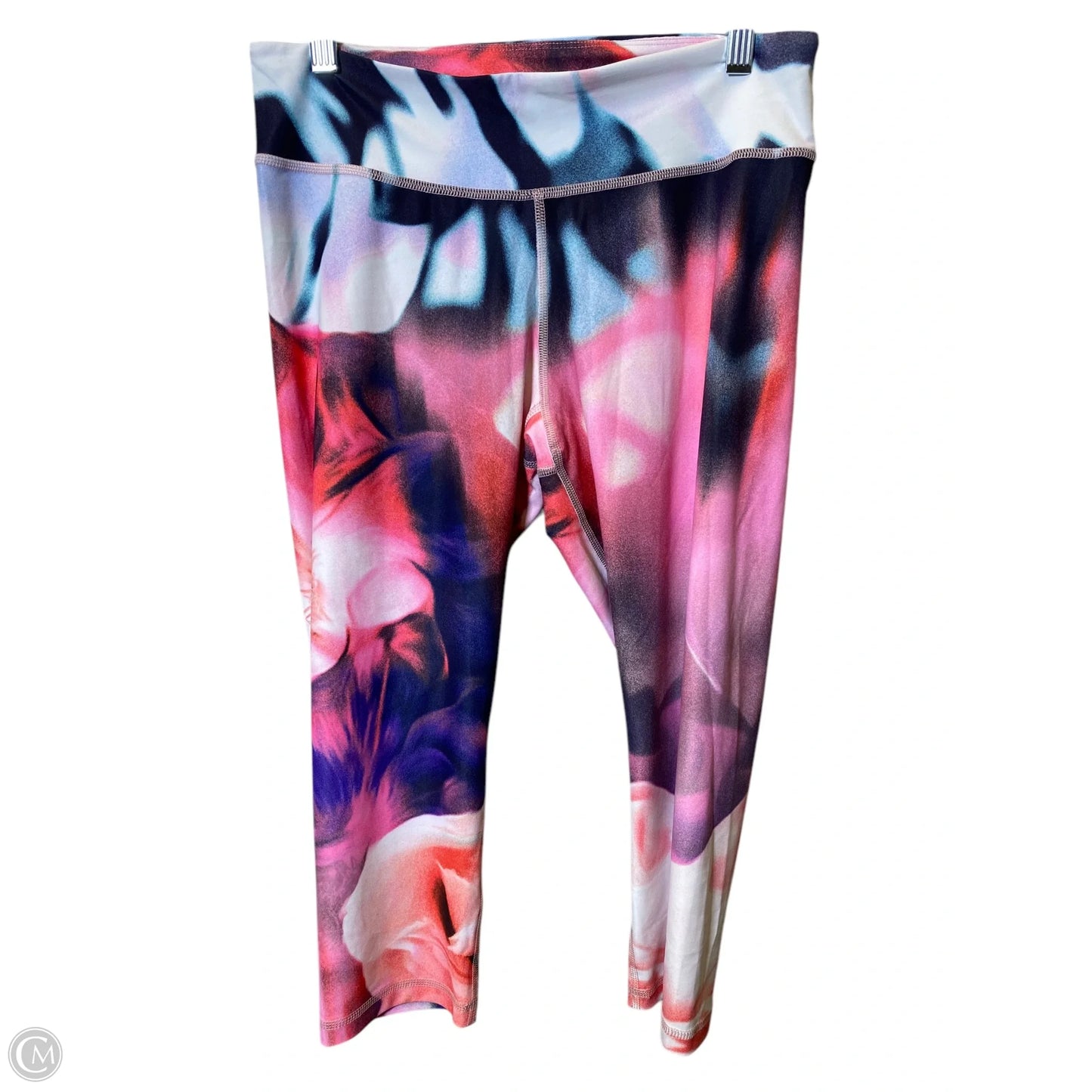 Athletic Leggings Capris By Live Love Dream In Multi-colored, Size: L