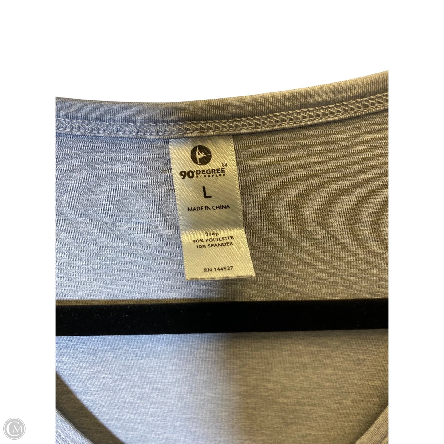 Athletic Top Short Sleeve By 90 Degrees By Reflex In Grey, Size: L