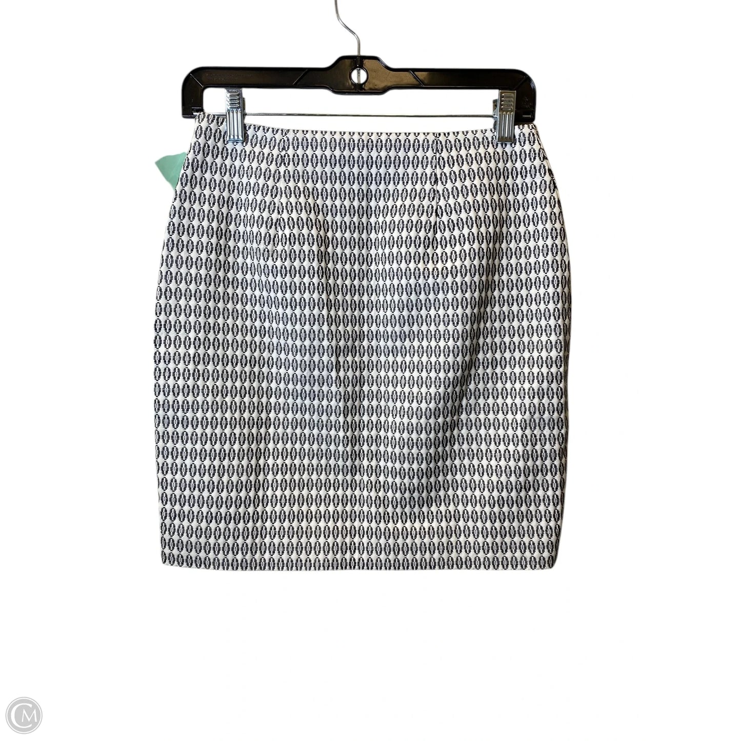 Skirt Midi By Ann Taylor In Black & White, Size: 0